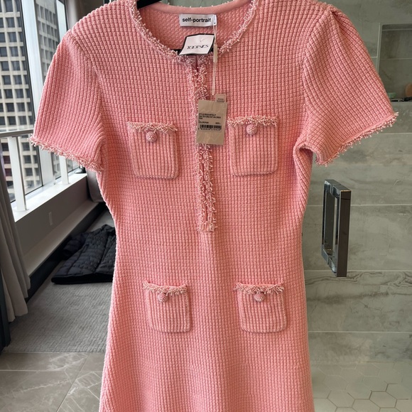 Self-Portrait Pink Mini Dress - Picture 4 of 8